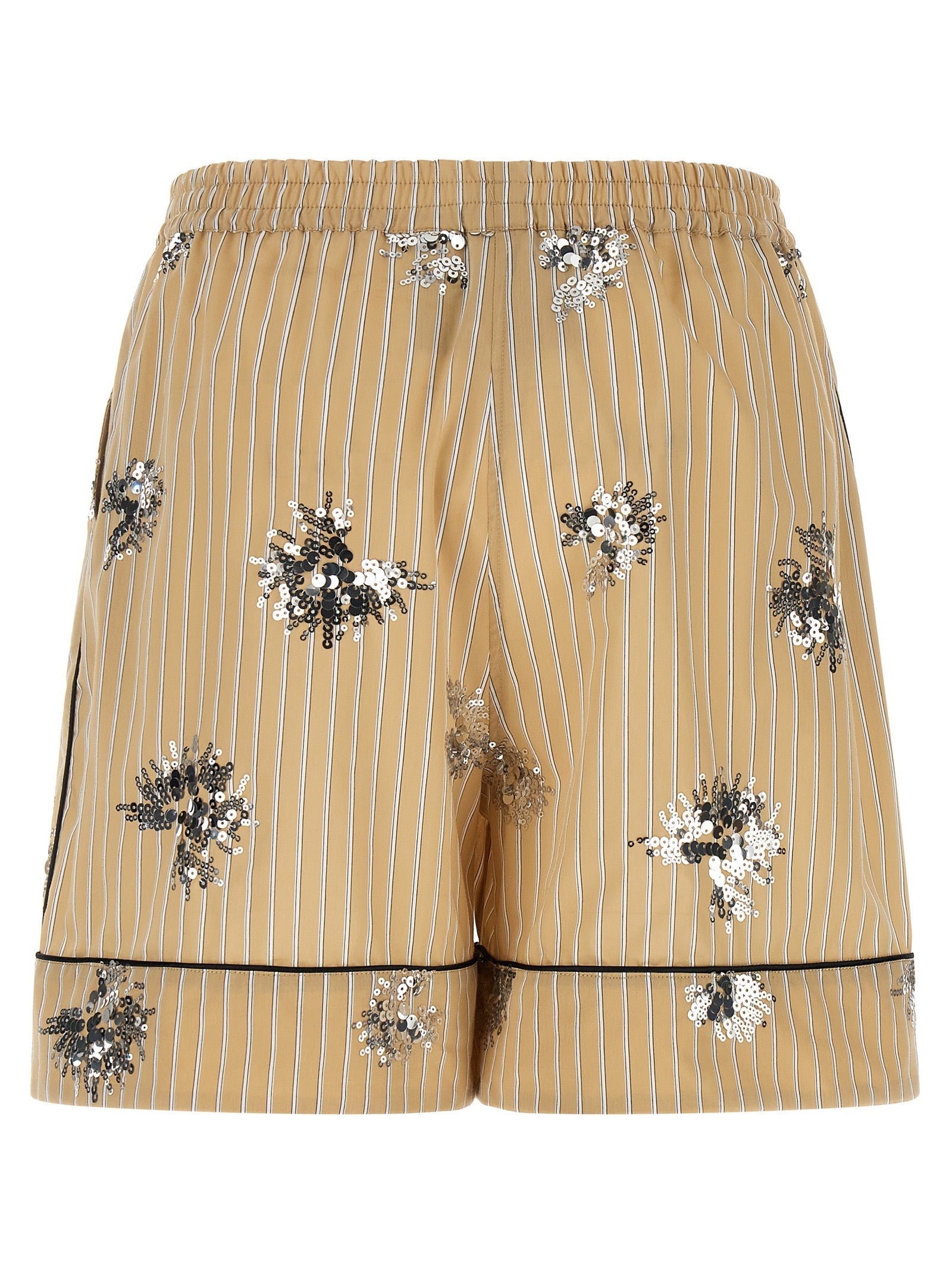 LE TWINS Beige Cotton Bermuda Shorts