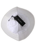 Dolce & Gabbana Men White Nylon Wide Brim Bucket Capello Hat