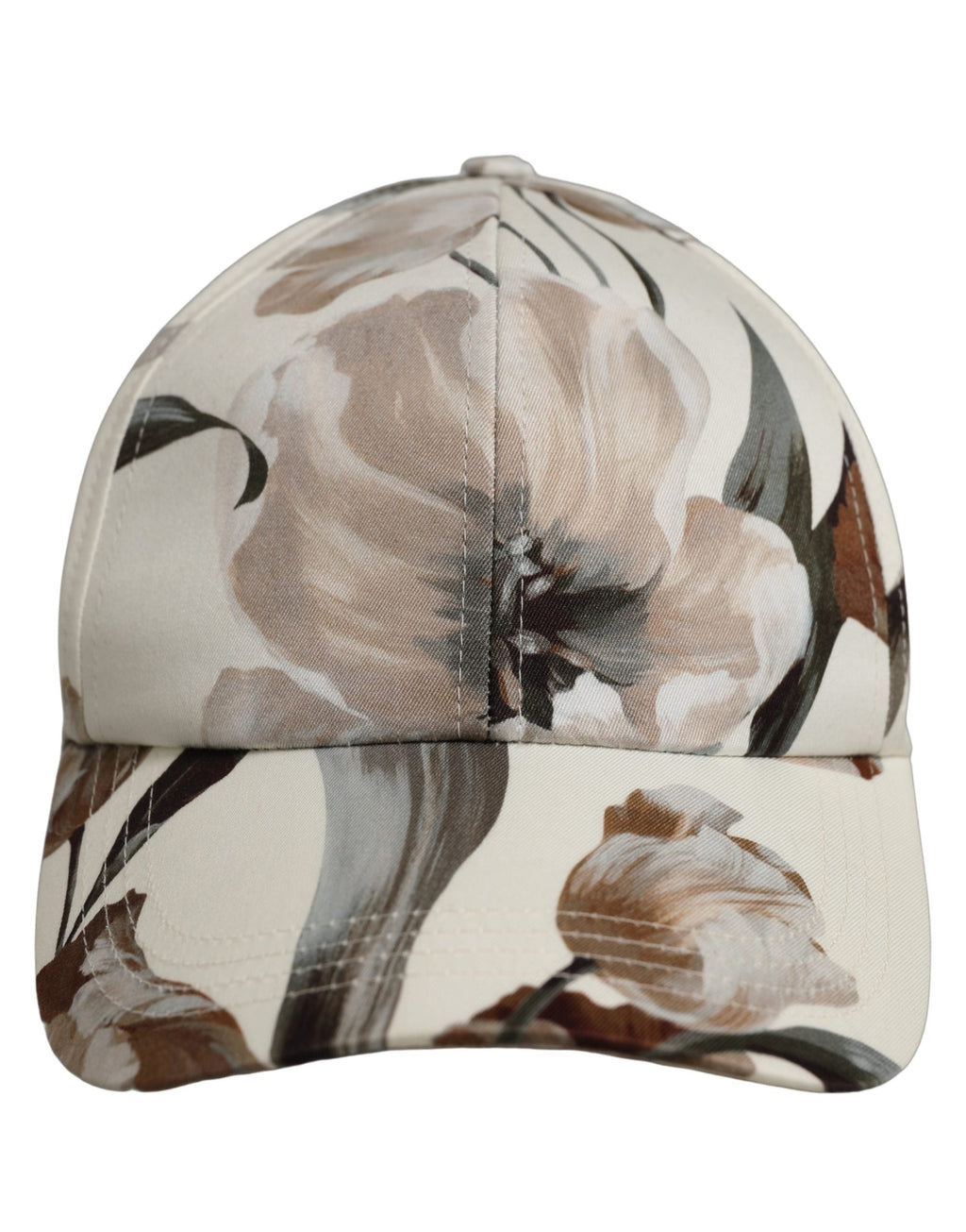 Dolce & Gabbana Men Beige Floral Cotton Baseball Capello Hat