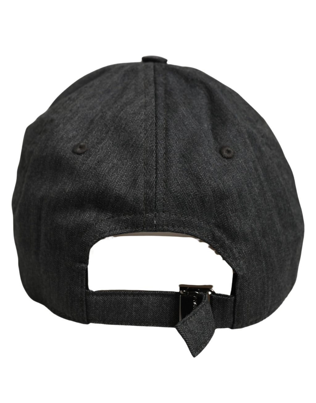 Dolce & Gabbana Men Dark Gray Herringbone Baseball Cap Hat