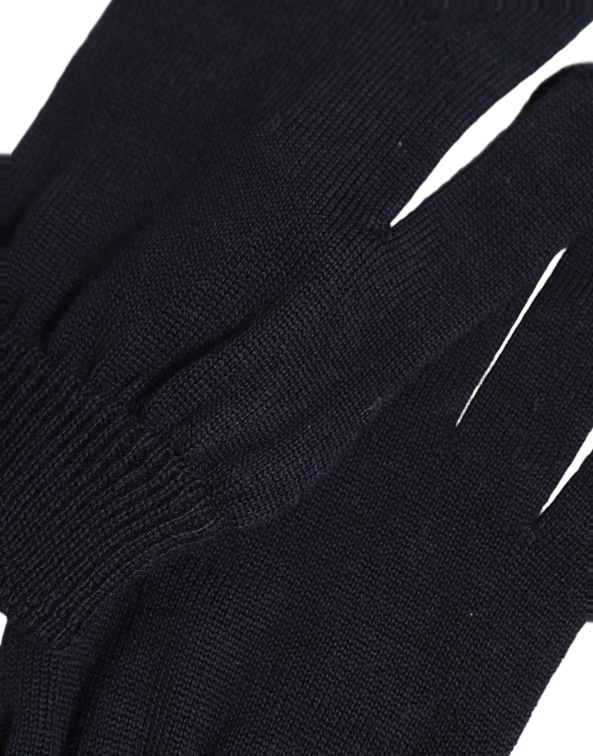 Dolce & Gabbana Men Dark Blue Cashmere Knitted Winter Gloves