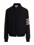 Thom Browne Blue Wool Bomber