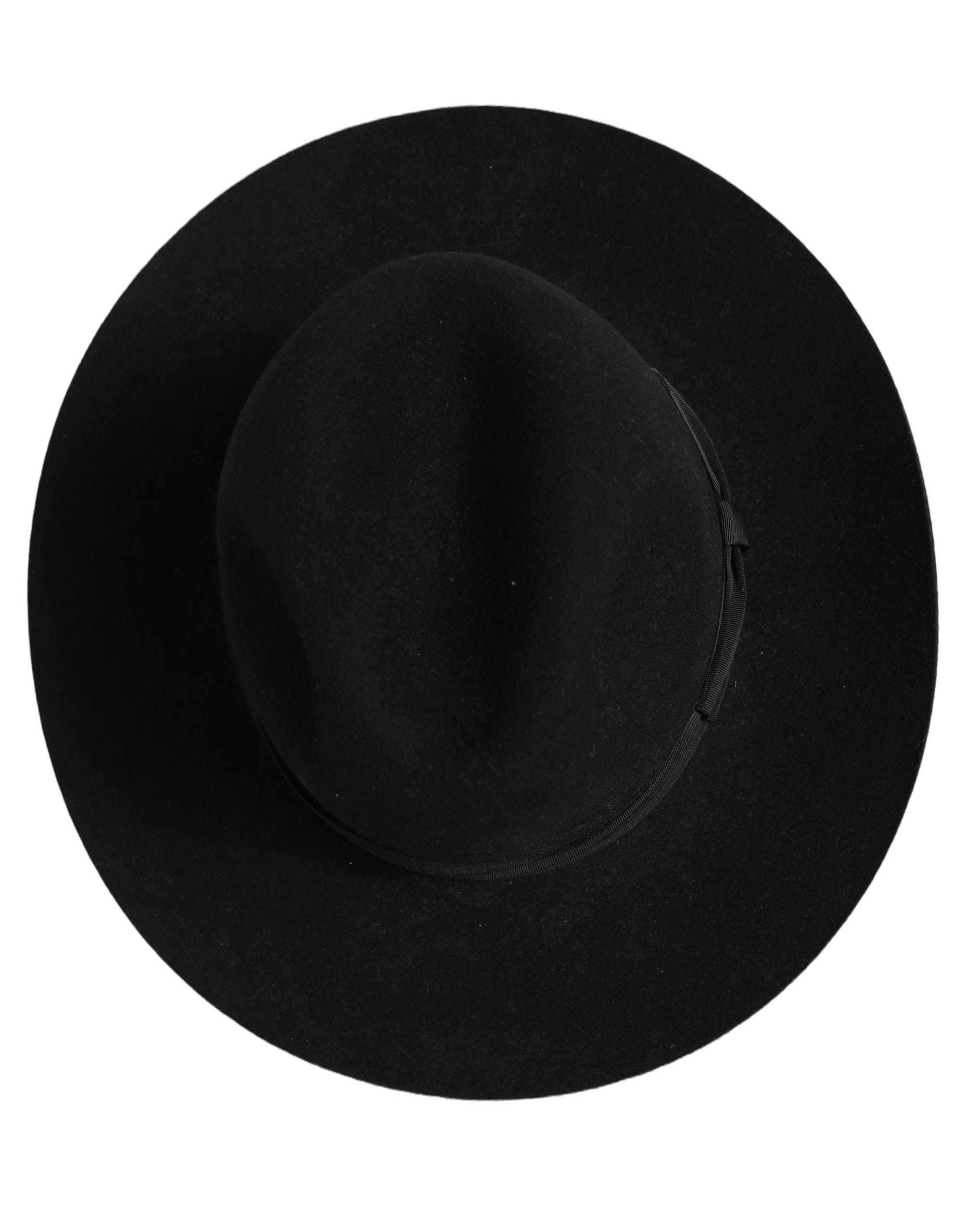 Dolce & Gabbana Men Black Classic Wide Brim Fedora Capello Hat