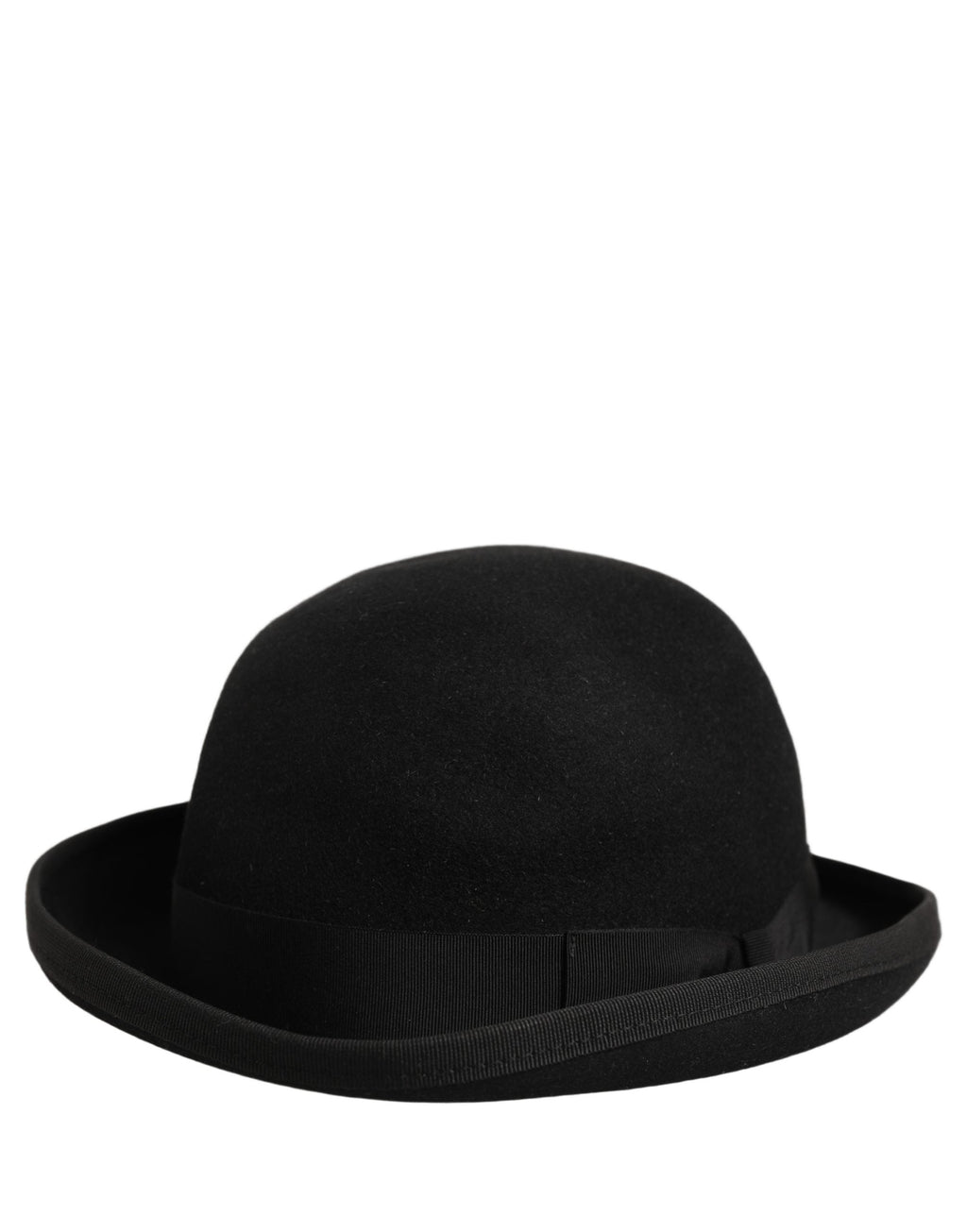 Dolce & Gabbana Men Black Rabbit Fur Felt Bowler Capello Hat