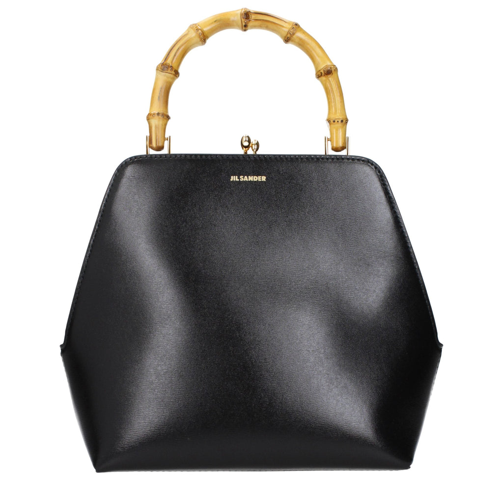 Jil Sander Black Leather Handbag