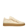 Jimmy Choo Beige Leather Low Top Sneakers