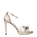 Jimmy Choo Gold Leather Platform Sandals