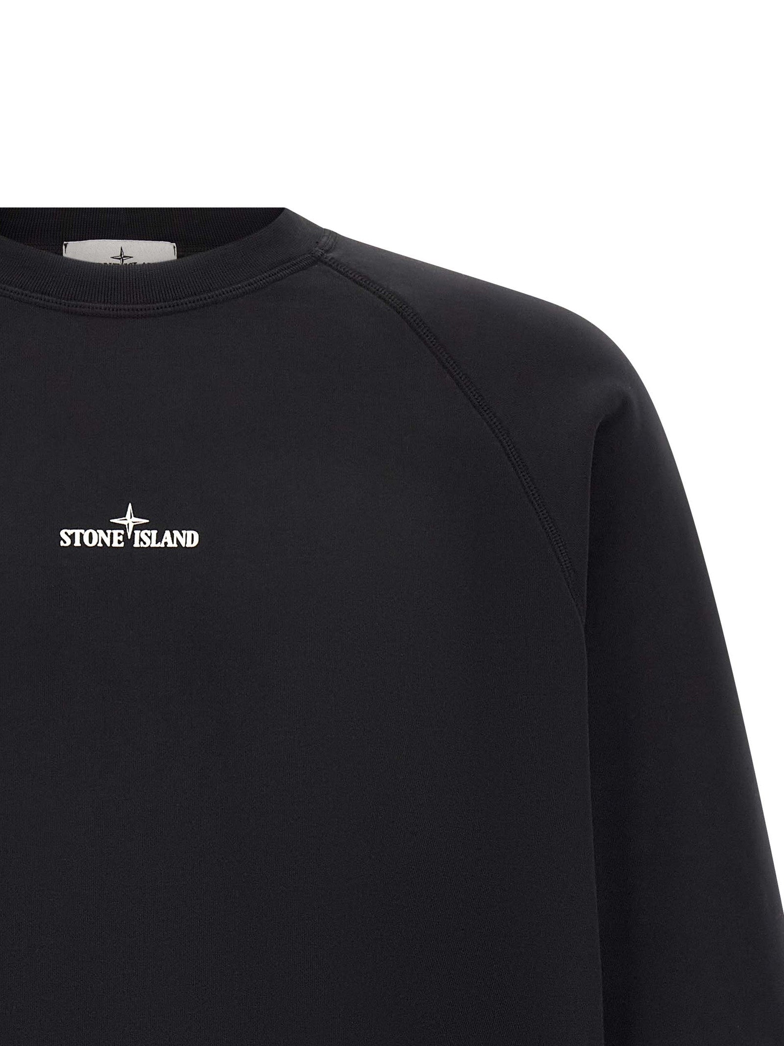 Stone Island Black Cotton Sweatshirt