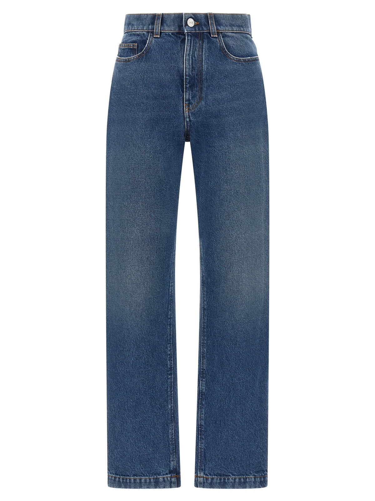 Marni Blue Cotton Straight-Leg Jeans
