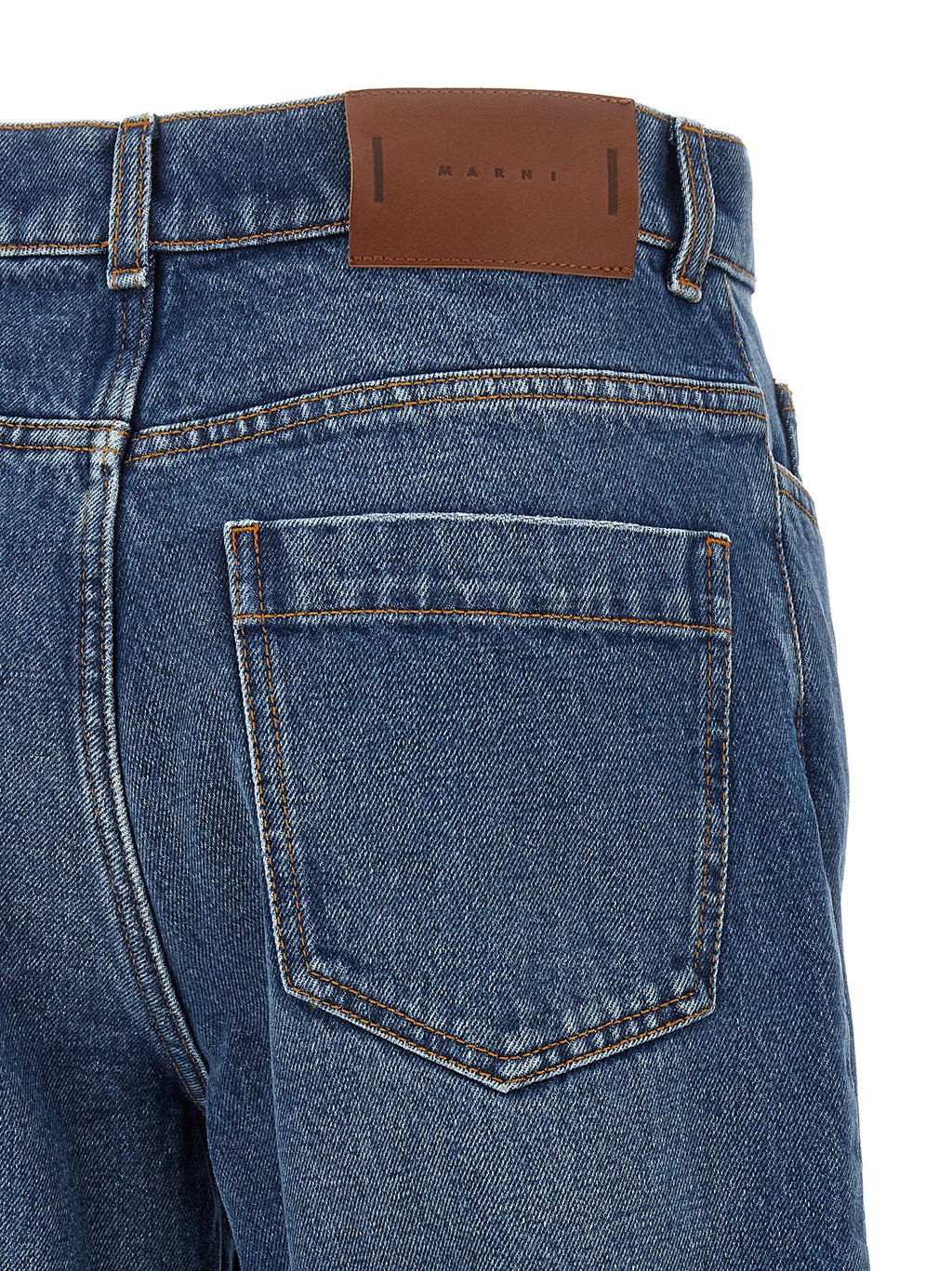 Marni Blue Cotton Straight-Leg Jeans