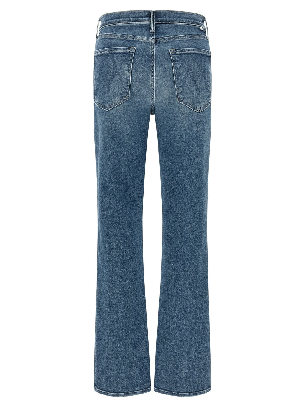 Mother Denim Blue Cotton Flared Jeans