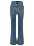 Mother Denim Blue Cotton Flared Jeans