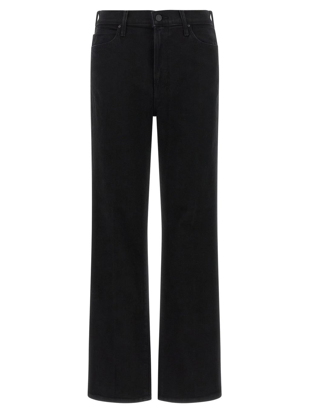 Mother Denim Black Cotton Flared Jeans