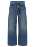 Mother Denim Blue Cotton Relaxed Fit Jeans