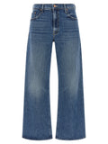 Mother Denim Blue Cotton Cropped Jeans