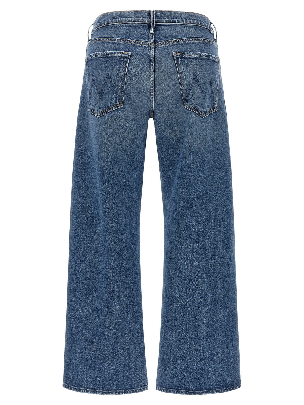 Mother Denim Blue Cotton Cropped Jeans