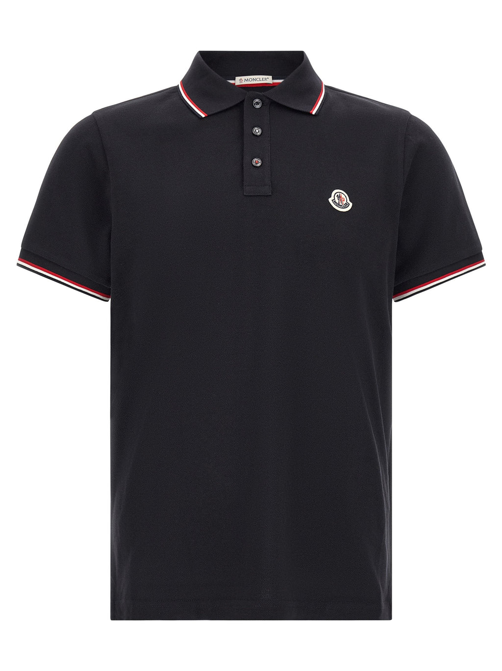Moncler Blue Cotton Polo Shirt