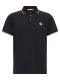 Moncler Blue Cotton Polo Shirt