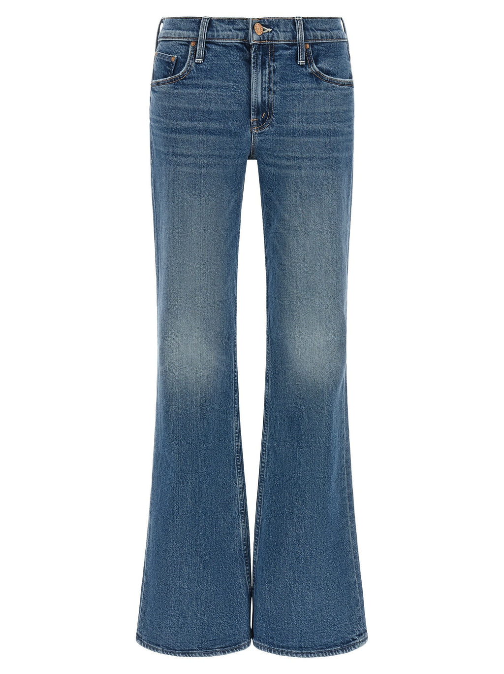 Mother Denim Blue Cotton Bootcut Jeans