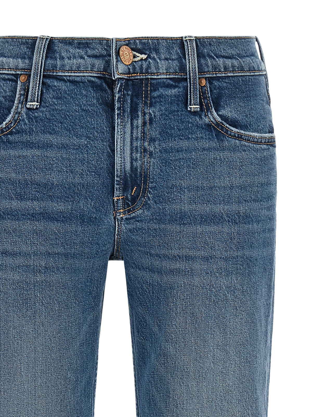 Mother Denim Blue Cotton Bootcut Jeans