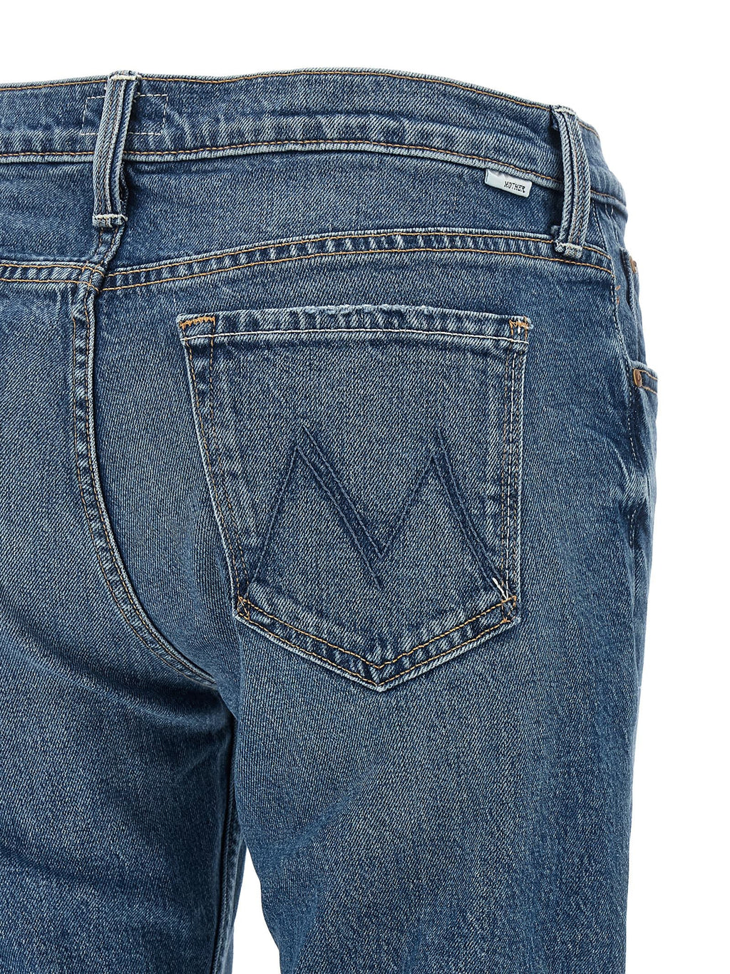 Mother Denim Blue Cotton Bootcut Jeans