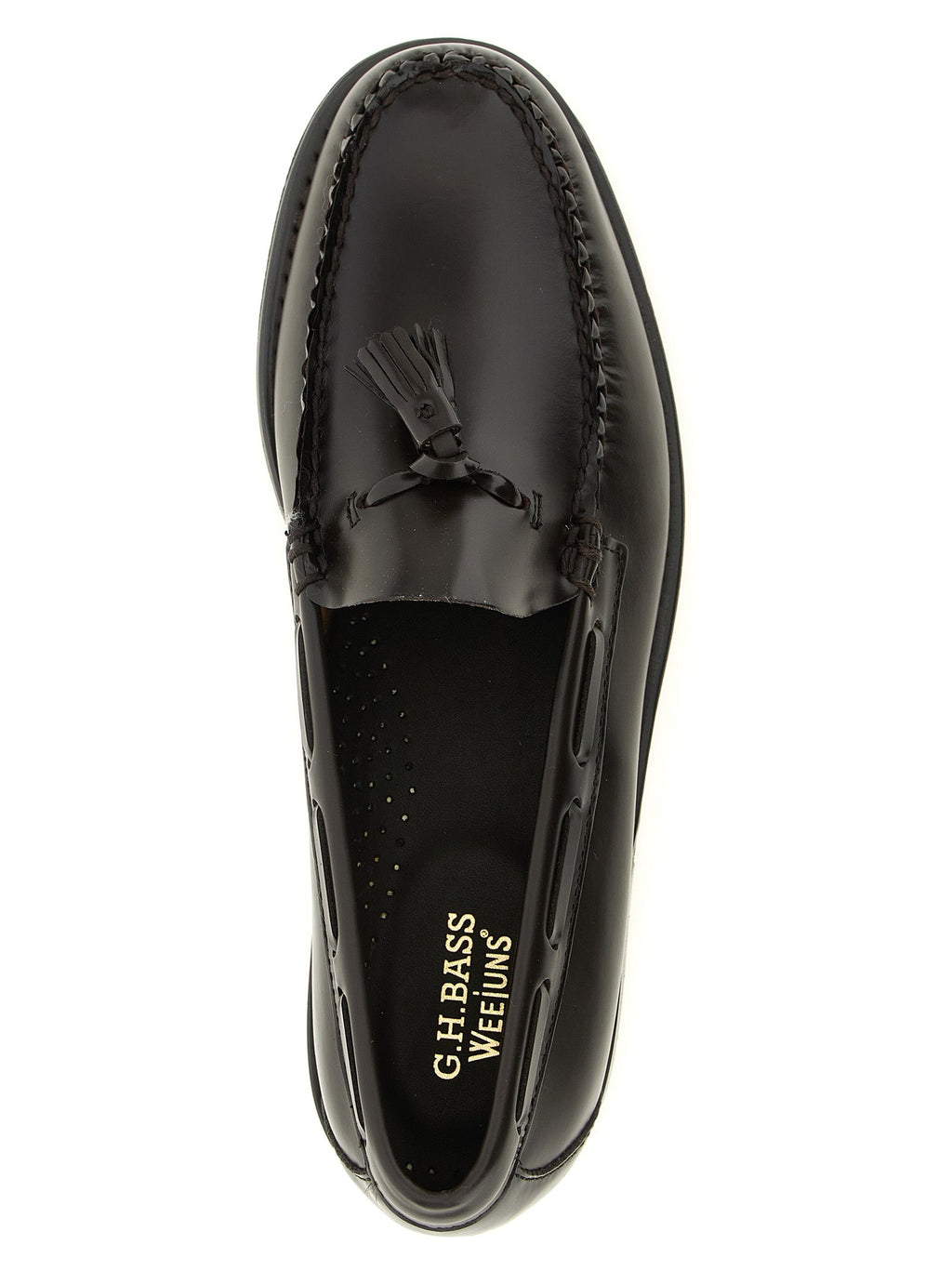 G.H. BASS Brown Cowhide Slip-On Loafers