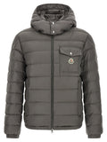 Moncler Gray Polyamide Full-Length Jacket
