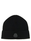 Moncler Black Leather Beanie