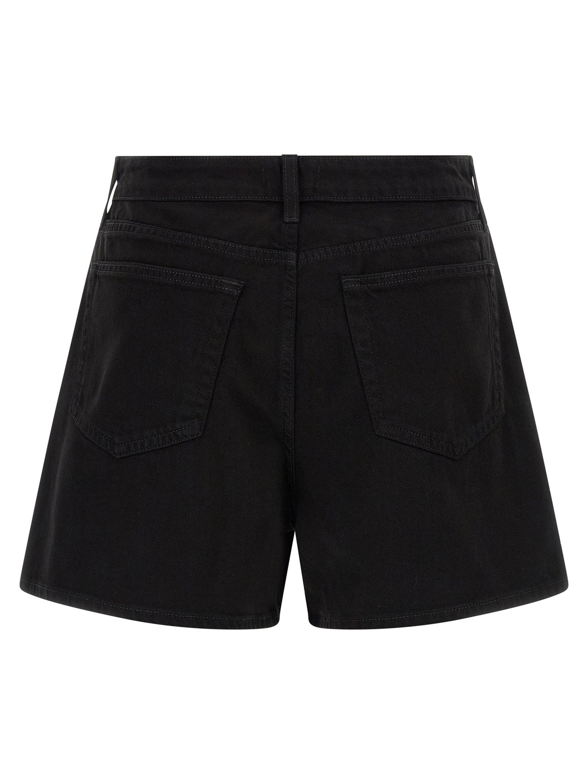 L'Agence Black Cotton Bermuda Shorts