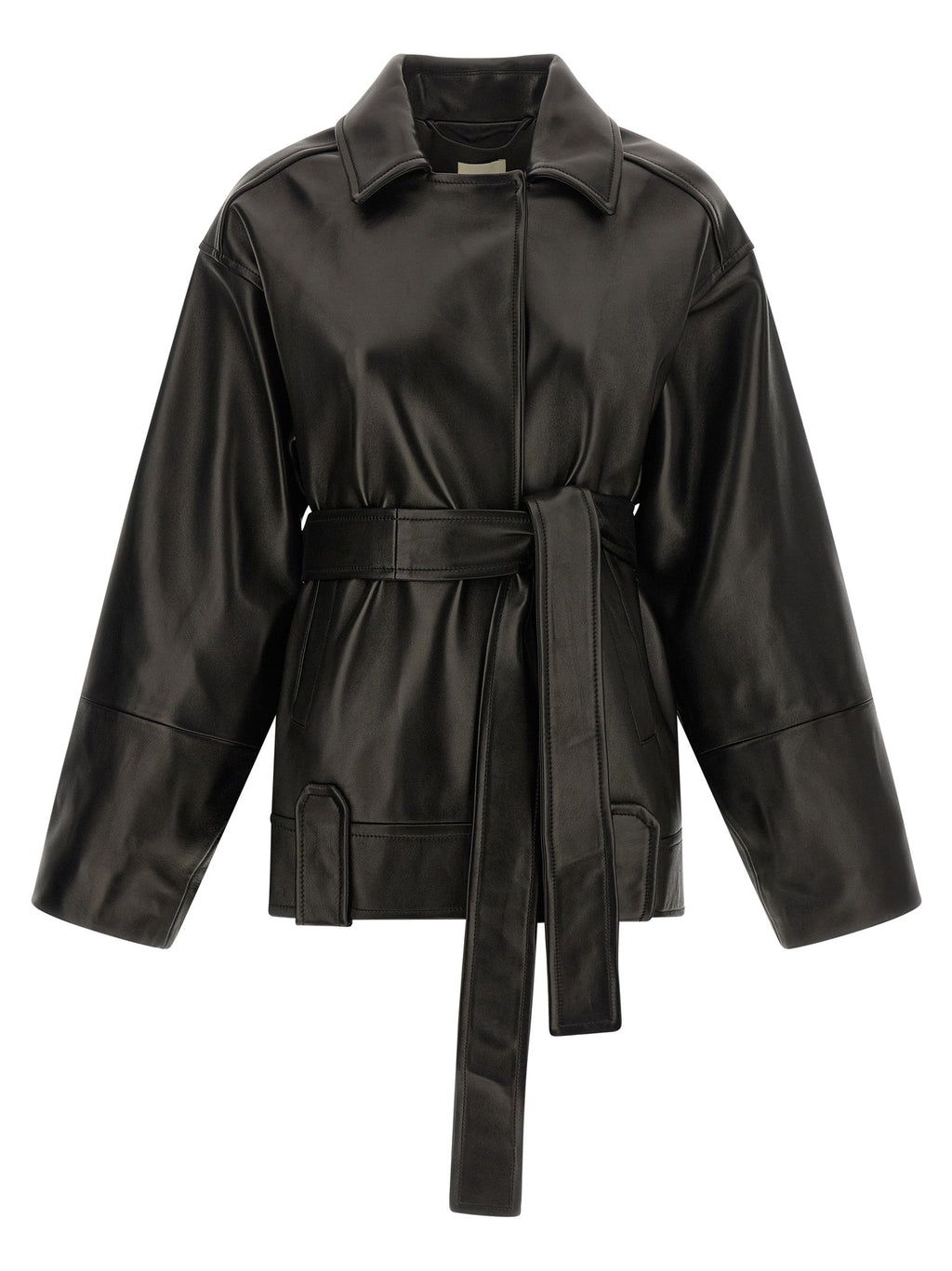 Khaite Black Lamb Leather Leather Jacket
