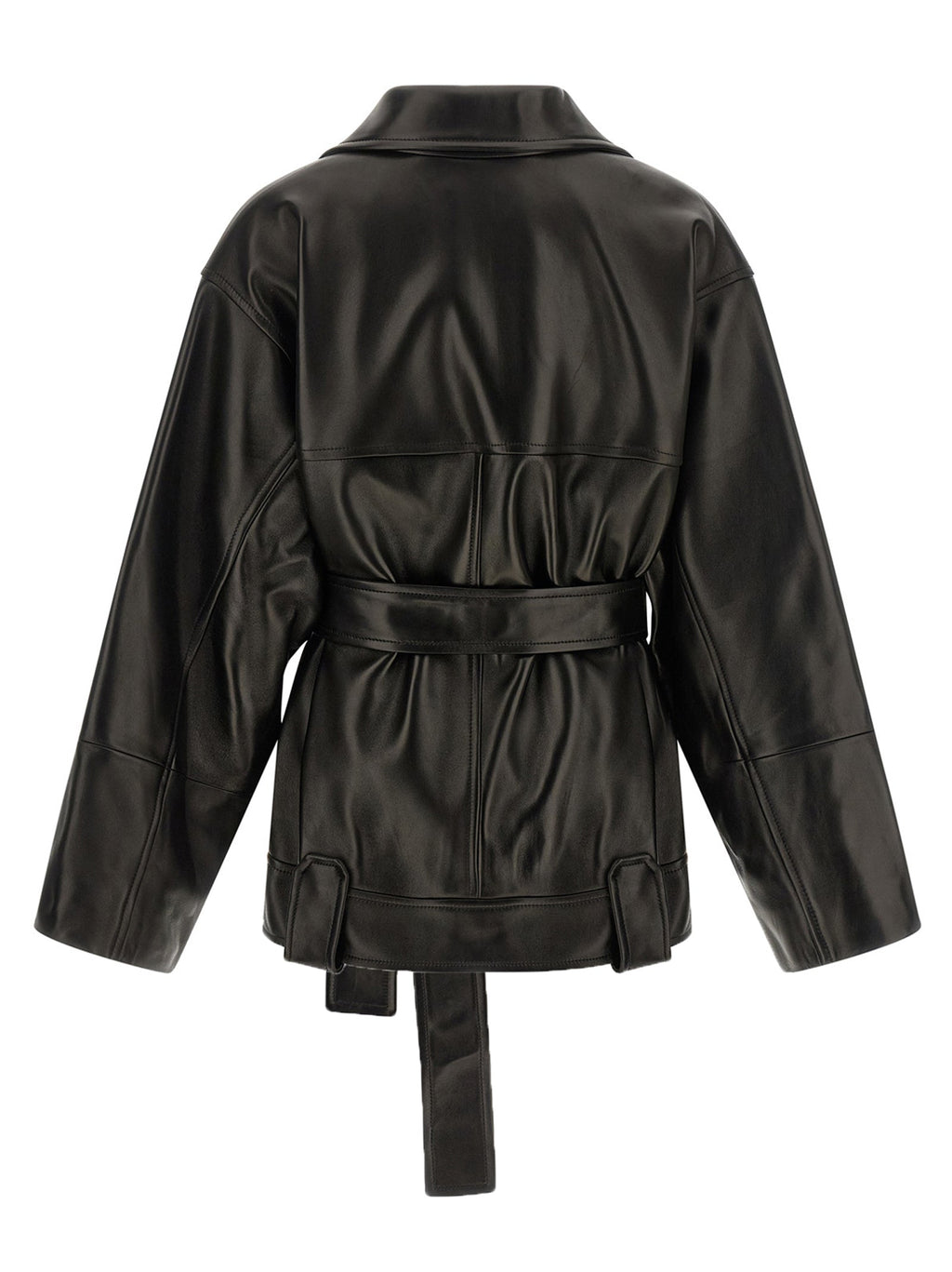 Khaite Black Lamb Leather Leather Jacket