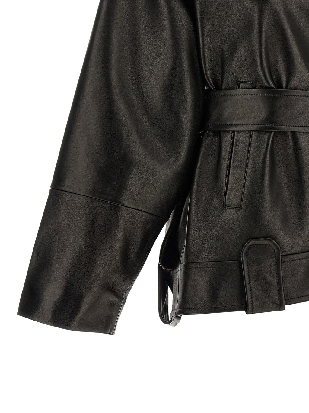 Khaite Black Lamb Leather Leather Jacket