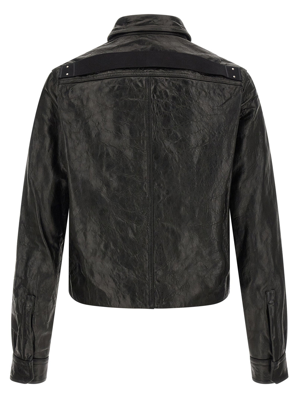 Rick Owens Black Lamb Leather Leather Jacket