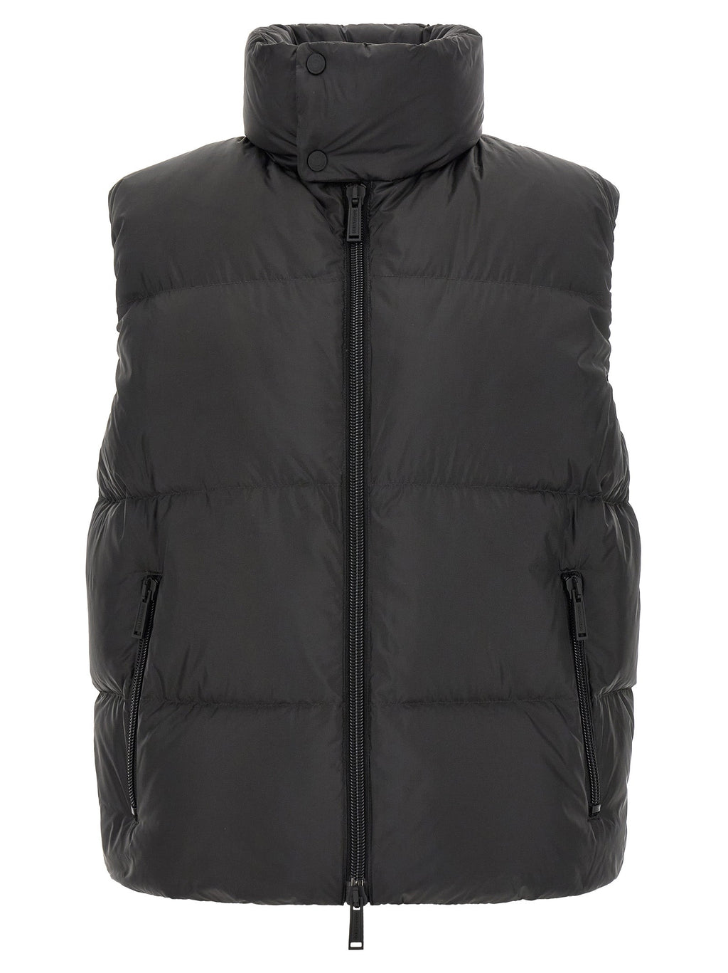 Dsquared² Black Polyester Sleeveless Jacket