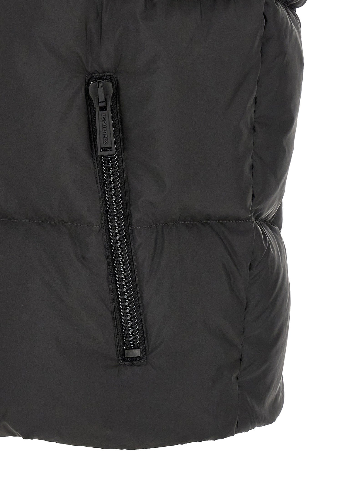 Dsquared² Black Polyester Sleeveless Jacket