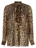 Dolce & Gabbana Brown Silk Blouse