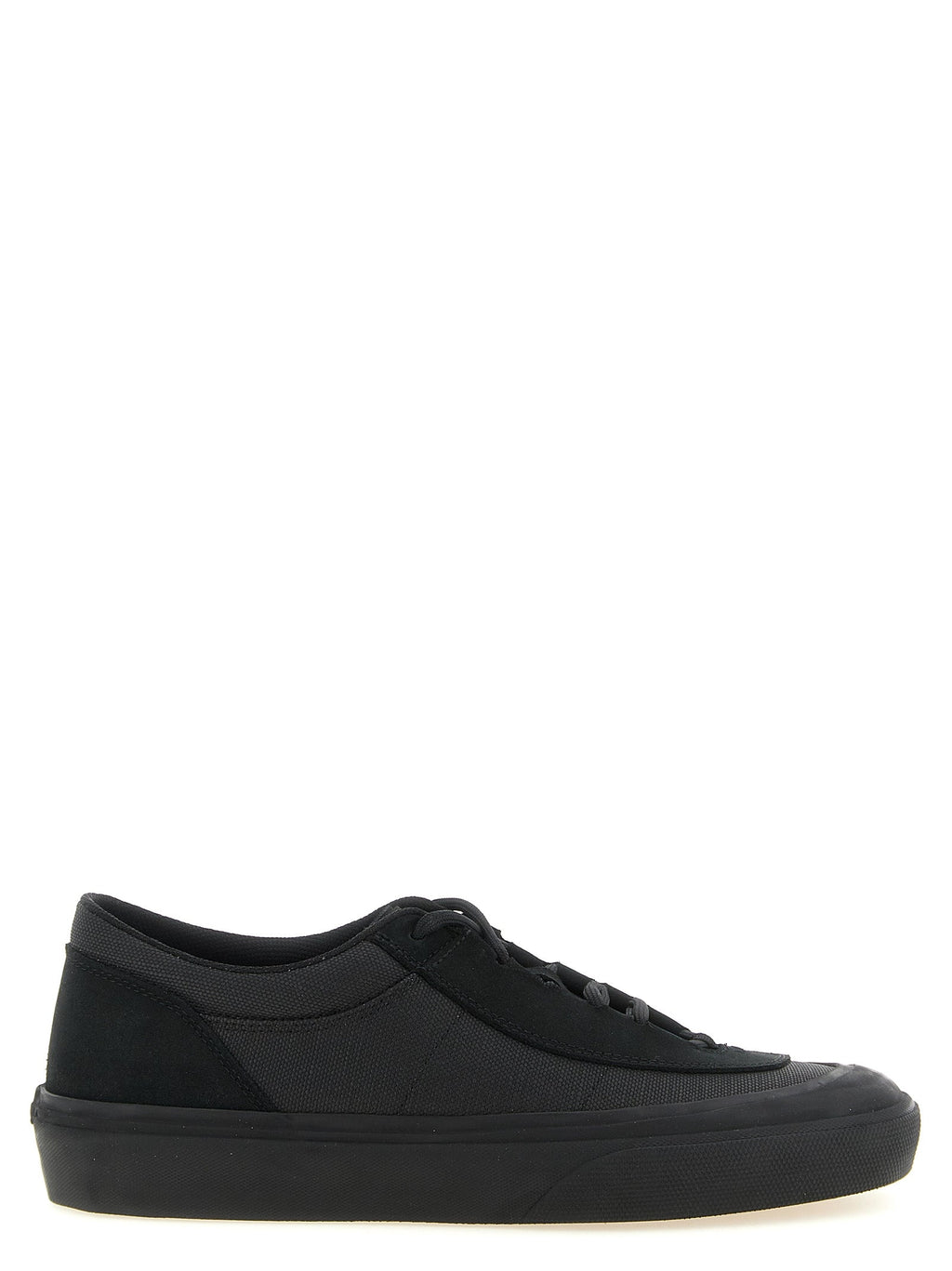 Stone Island Black Cotton Low Top Sneakers