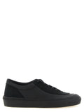 Stone Island Black Cotton Low Top Sneakers