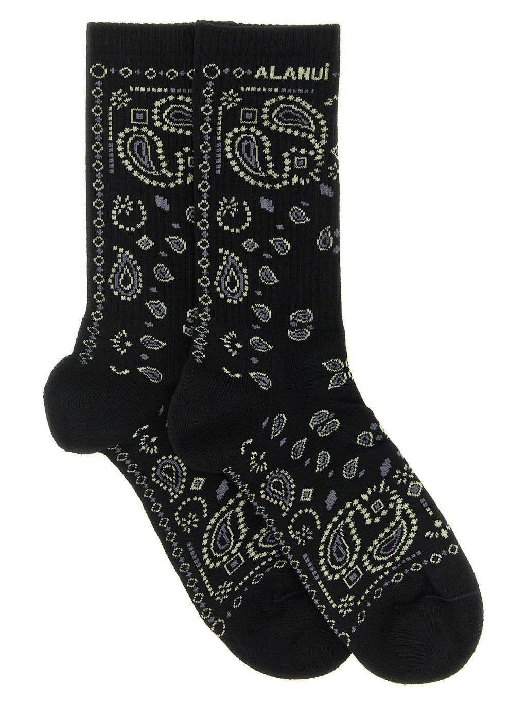 Alanui Black Cotton Socks