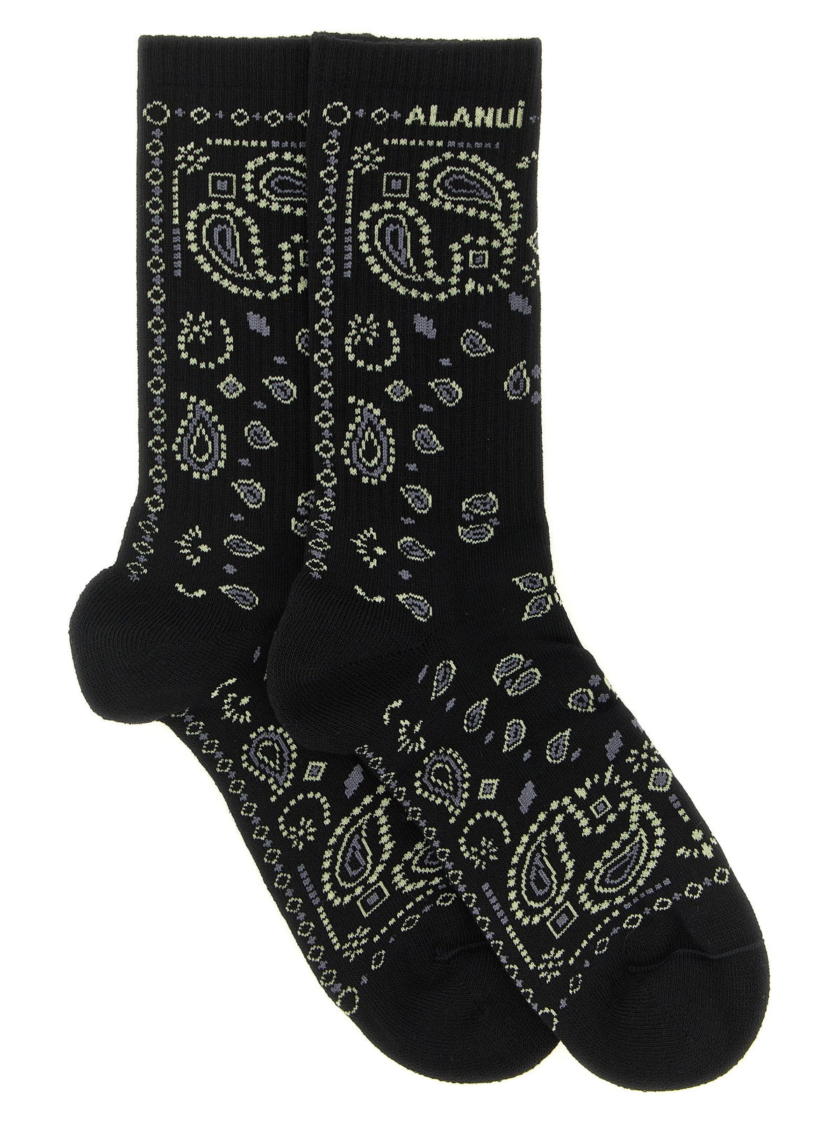 Alanui Black Cotton Socks