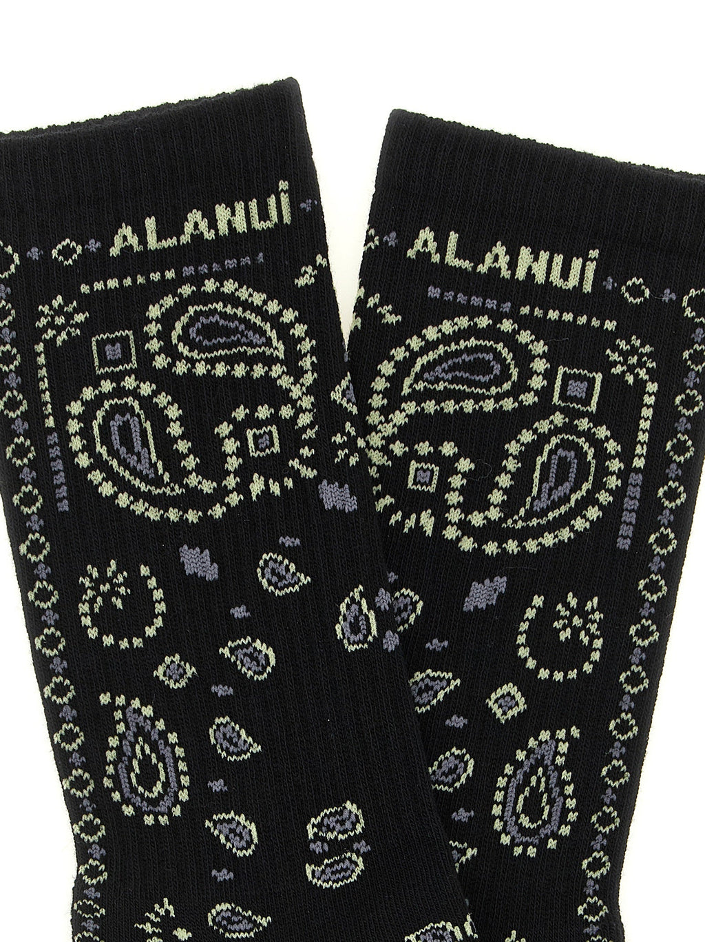 Alanui Black Cotton Socks