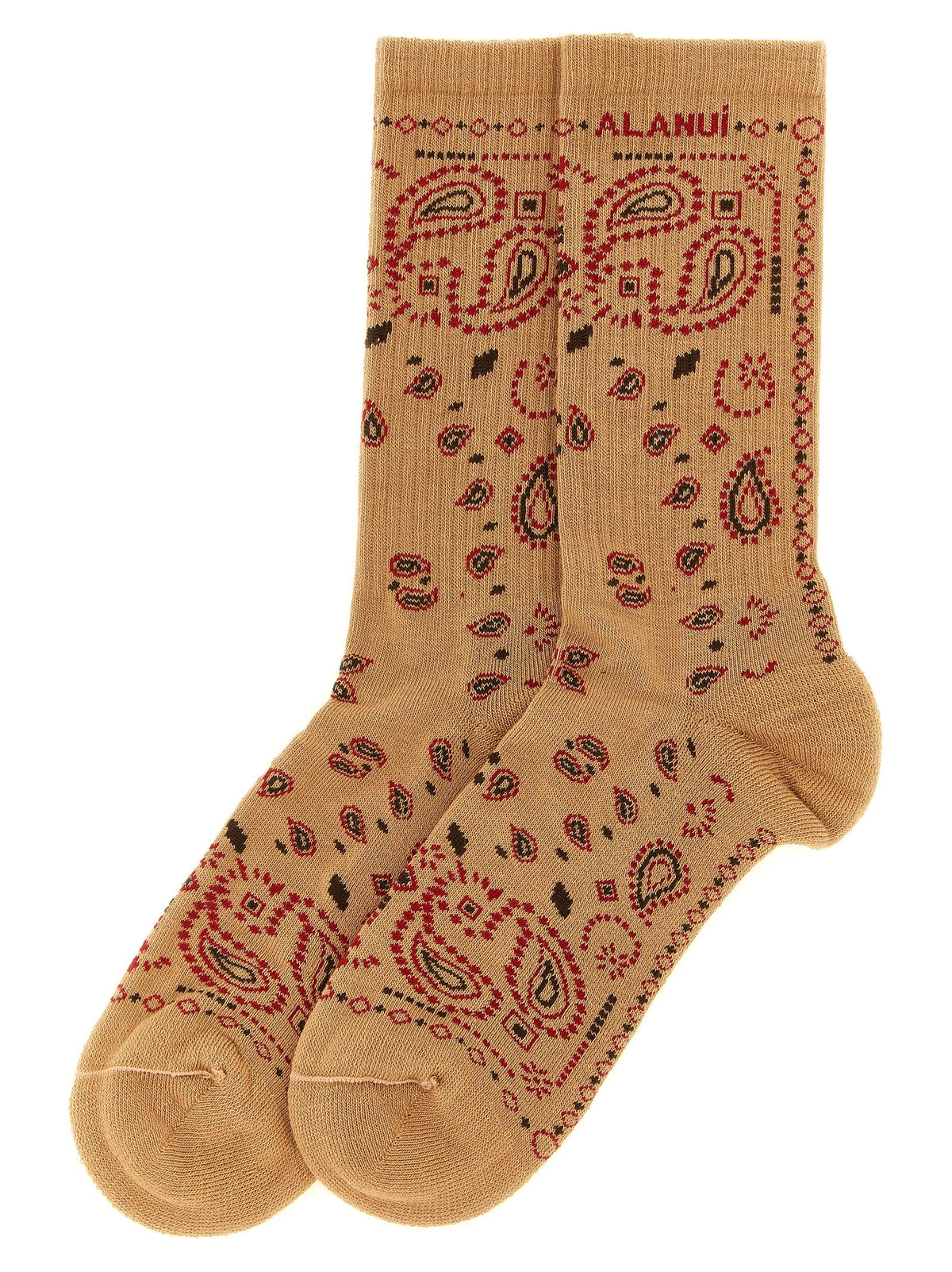 Alanui Beige Cotton Socks