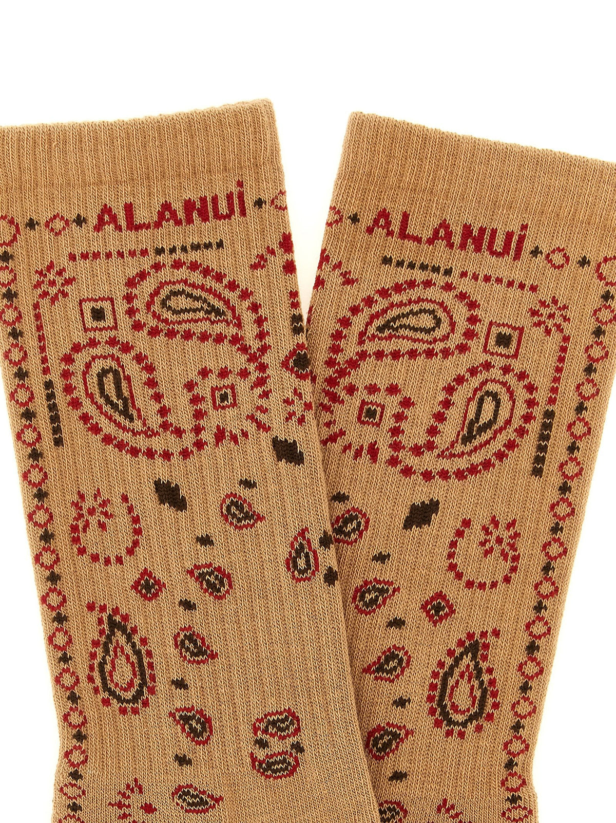 Alanui Beige Cotton Socks