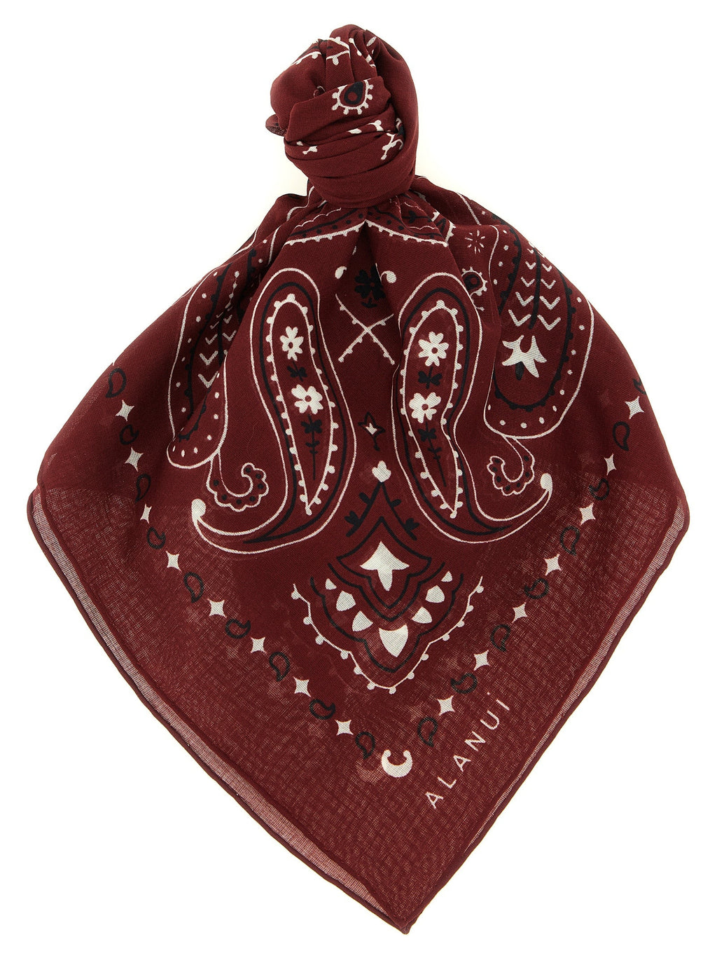 Alanui Bordeaux Cotton Scarf