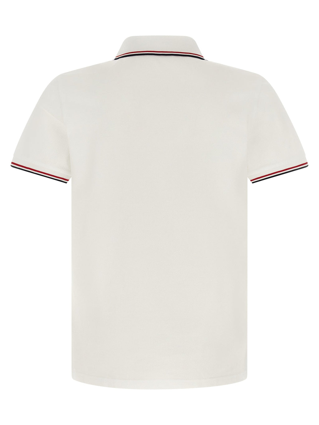 Moncler White Cotton Polo Shirt