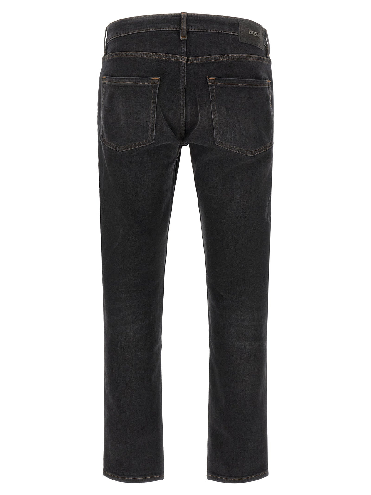 Hugo Boss Black Cotton Straight-Leg Jeans