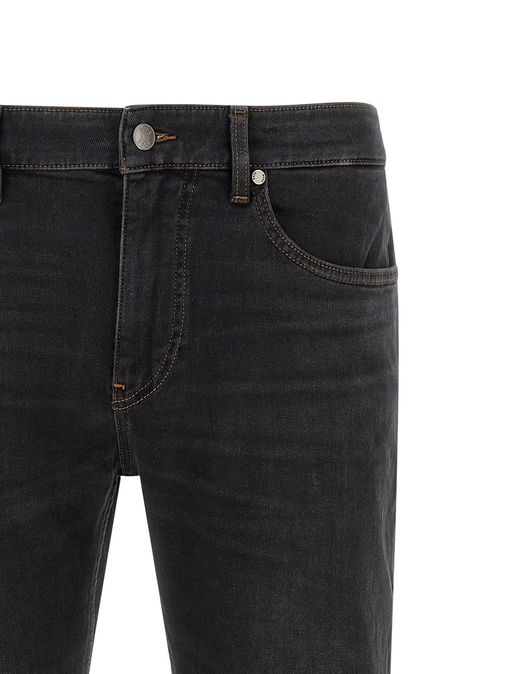 Hugo Boss Black Cotton Straight-Leg Jeans