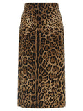 Dolce & Gabbana Brown Viscose Midi Skirt