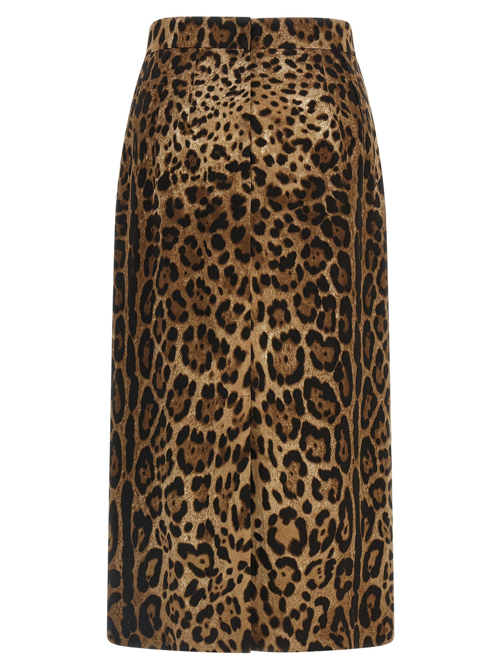 Dolce & Gabbana Brown Viscose Midi Skirt