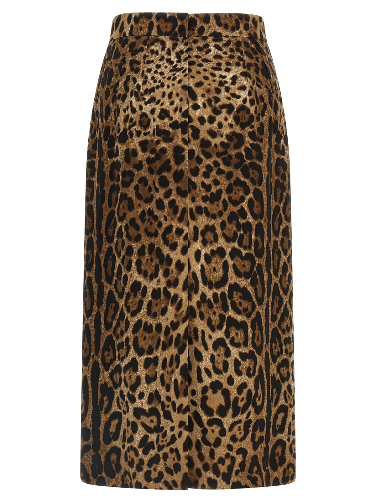 Dolce & Gabbana Brown Viscose Midi Skirt